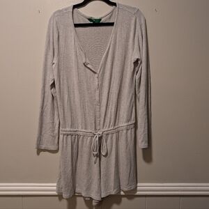 Dip Sleepwear Light Gray Sleepwear Romper Size L